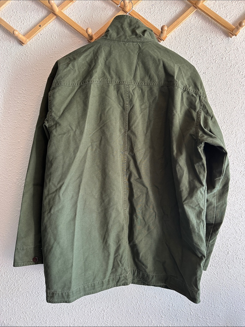 VTG 90’s L.L. Bean Olive Green Field Jacket with Brown Corduroy Collar M - Picture 5 of 14